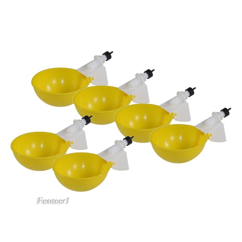 1 [Fenteer1] 6 Cốc Uống Nước Tự Động Cho Gà Vịt Thỏ