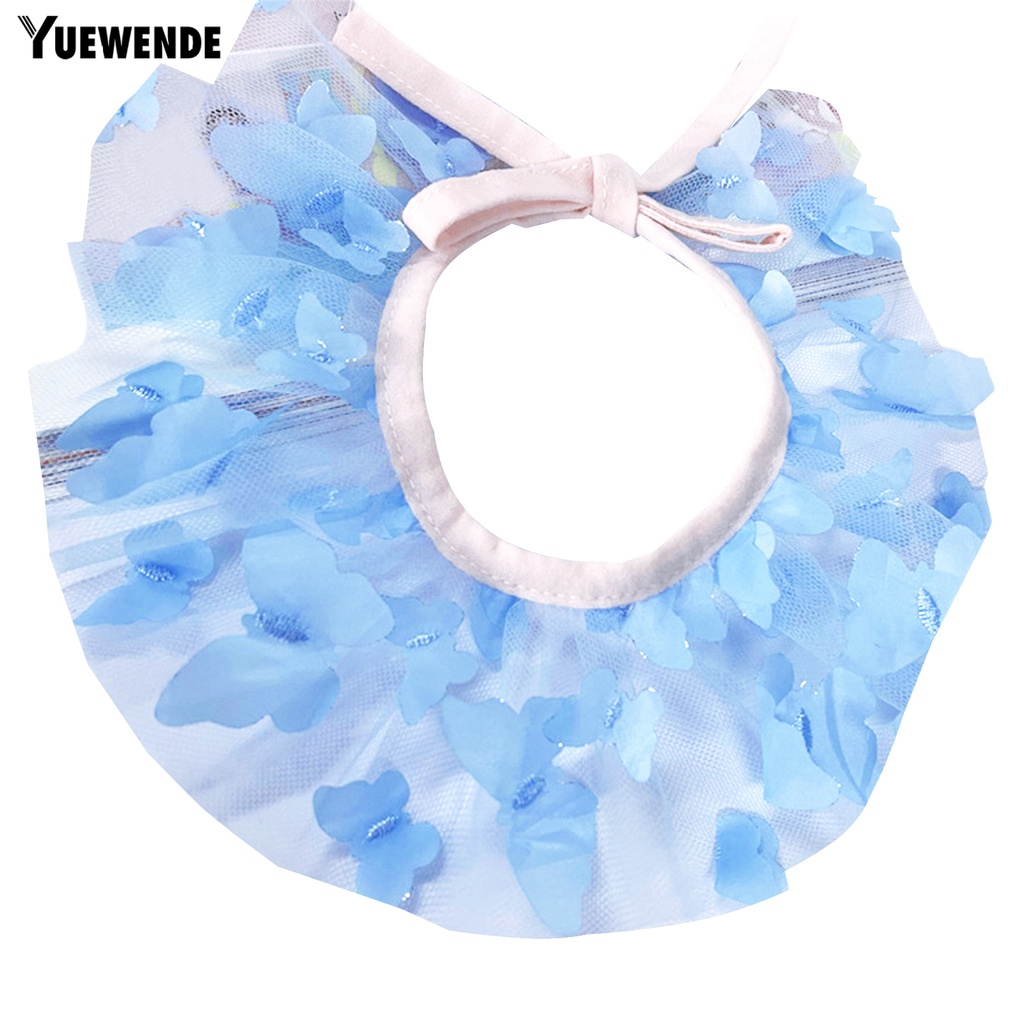 Yq.e Vòng Cổ Hình Bướm 3D Bằng Lưới Polyester Thoải Mái Lãng Mạn Dành Cho Thú Cưng