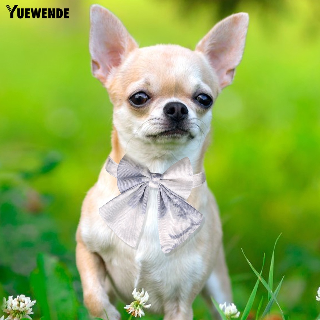 Yq.e Vòng Cổ Thắt Nơ Thoáng Khí Họa Tiết Ruy Băng Dễ Thương Dành Cho Thú Cưng