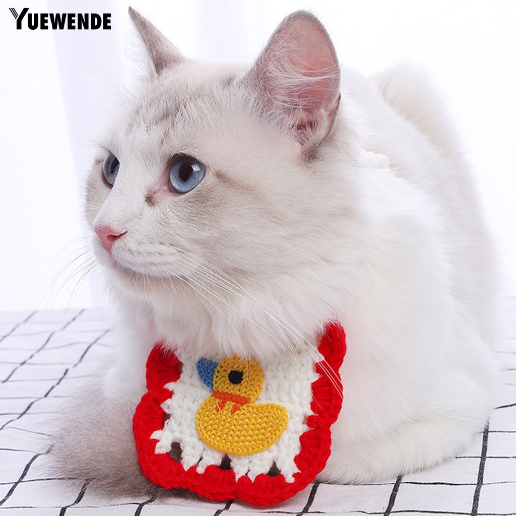Yq.e Yếm Đan Len Không Phai Họa Tiết Hoạt Hình Vịt Vàng / Khủng Long / Cà Rốt Cho Thú Cưng Tại Nhà