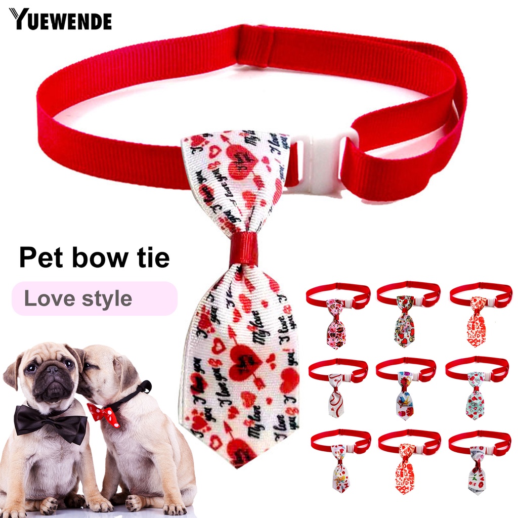 Nơ Đeo Cổ Họa Tiết Trái Tim Có Thể Điều Chỉnh Cho Thú Cưng