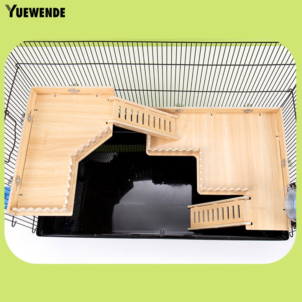 Yq.e Đồ Chơi Leo Trèo Hai Lớp Bằng Gỗ Dày Dặn Chống Cắn Dễ Lắp Đặt Cho Chuột Hamster