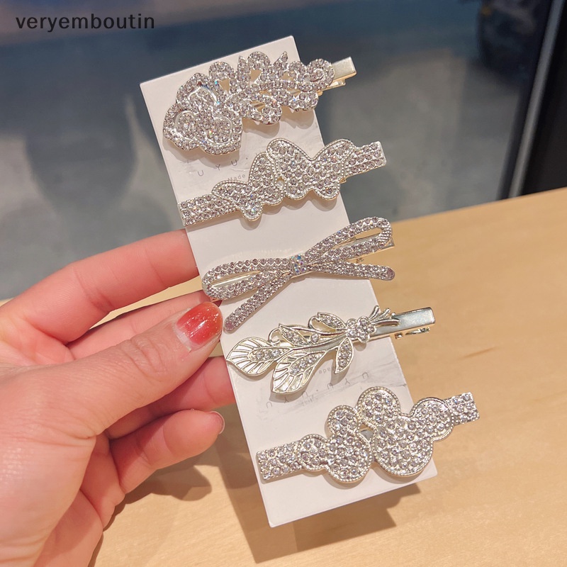 Kẹp Tóc Kim Loại Hình Hoa / Bướm / Trái Tim Phong Cách Hàn Quốc Cho Nữ