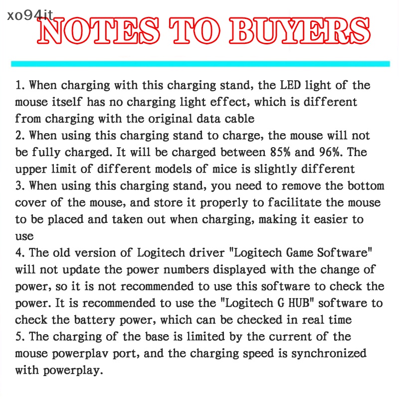 Đế Sạc Không Dây Chuyên Dụng Cho Chuột Logitech G502 G703 G903 G Pro X GPW