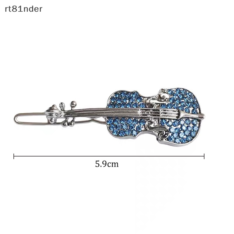 Rt Kẹp Tóc Kim Loại Đính Đá Hình Đàn Violin Thời Trang Cho Nữ