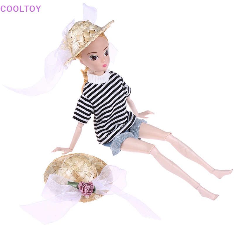 Nón Cối Đính Hoa Xinh Xắn Cho Nhà Búp Bê 30cm Tỉ Lệ 1 / 6