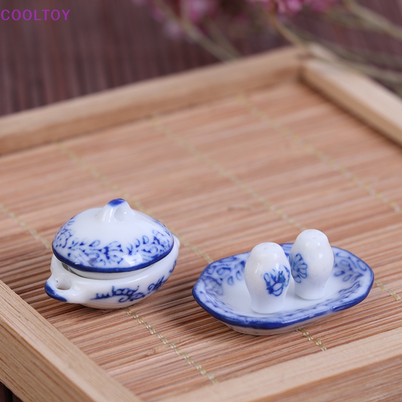 Set 15 Chén Dĩa Mini Bằng Gốm Trang Trí Nhà Búp Bê