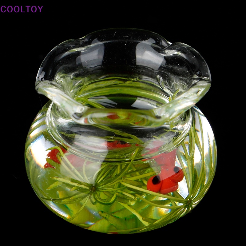 Chi Tiết Bát Thủy Tinh Đựng Cá Trang Trí Nhà Búp Bê Tỉ Lệ 1 / 12 Cao Cấp