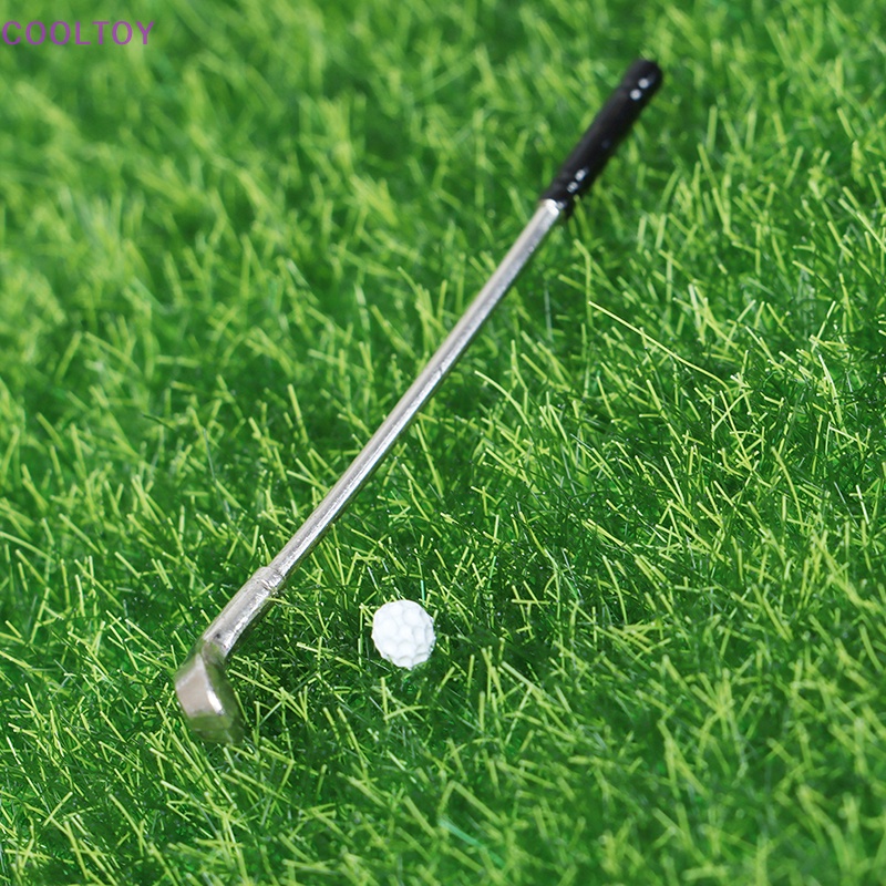 Bộ 5 Gậy Đánh Golf Mini Bằng Kim Loại Tỉ Lệ 1: 12 Trang Trí Nhà Búp Bê