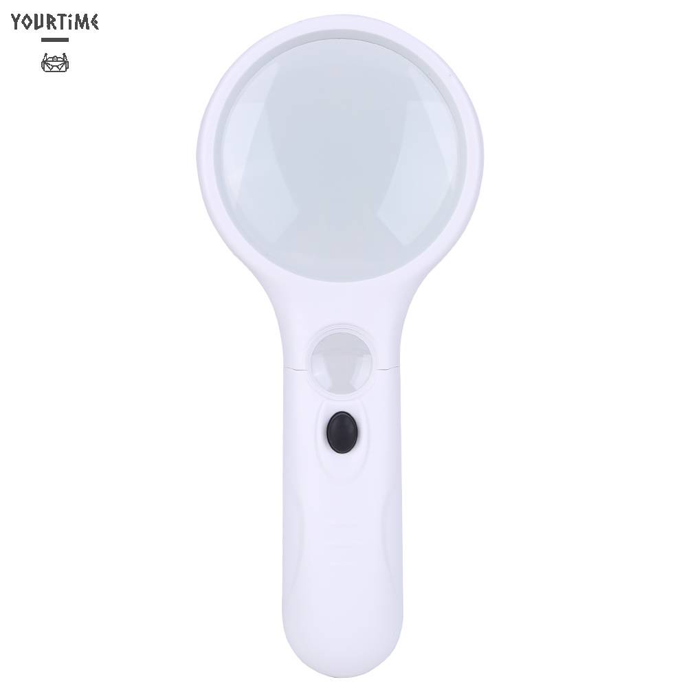 Kính Lúp Cầm Tay 3X 45X Có Đèn Dùng Đọc Sách Tiện Dụng