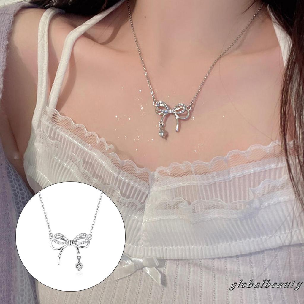 Vòng cổ Mặt Nơ Đính Đá Thời Trang Dành Cho Nữ