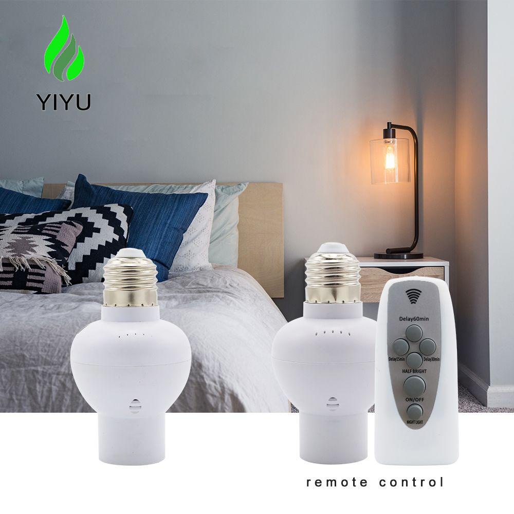 Giá Đỡ Bóng Đèn LED E27 Điều Khiển Từ Xa Không Dây Có Hẹn Giờ