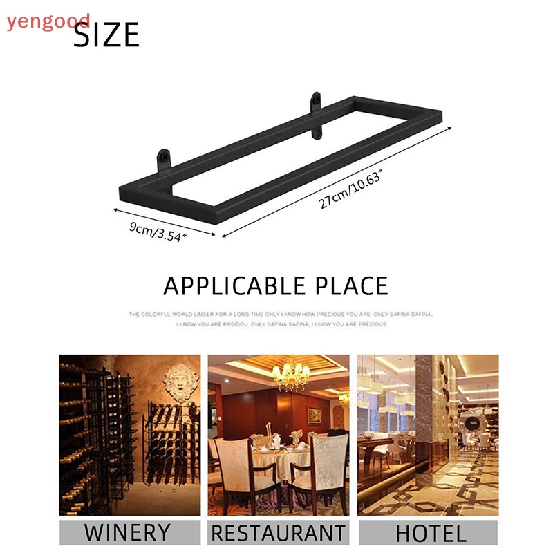 Giá Sắt Treo Tường Trưng Bày Chai Rượu Trang Trí Nhà Hàng