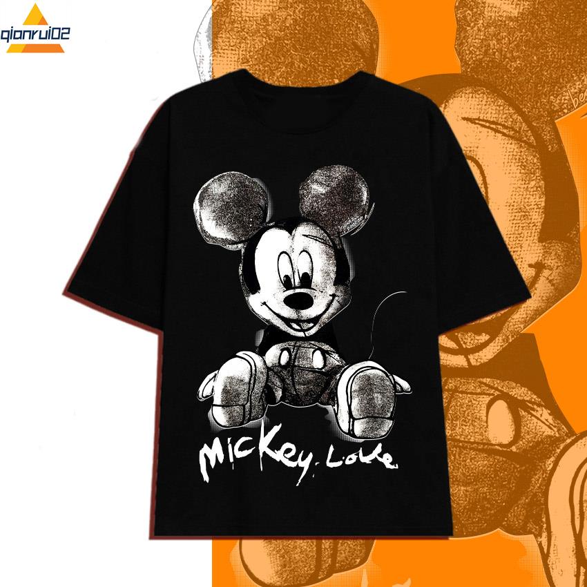(Qianrui02) Áo Thun Unisex MICKEY LOVE- MKL001