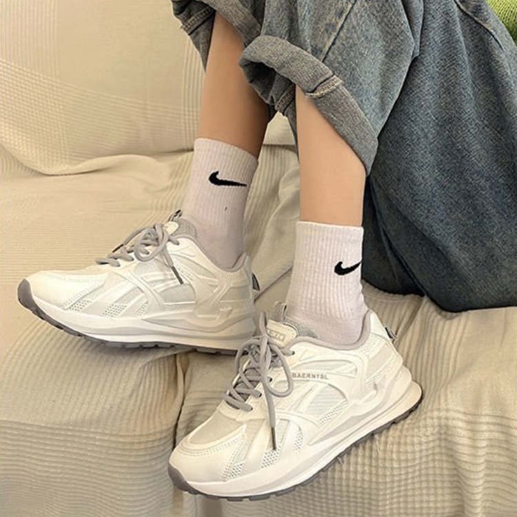 Giày Thể Thao Đế Dày Phối Lưới Thoáng Khí Thời Trang Mới Cho Nữ