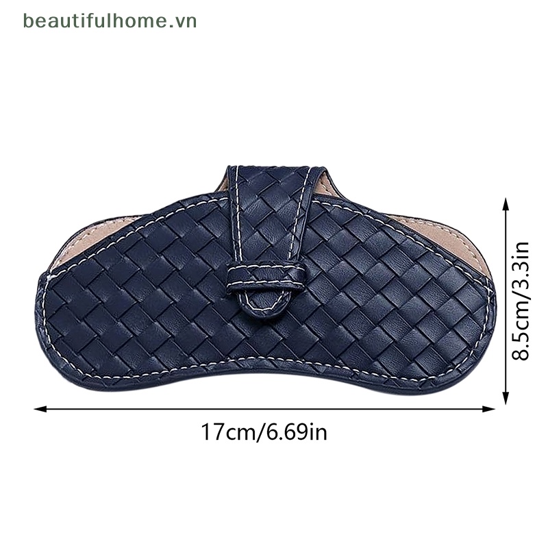 1 Túi Da PU Bện Đựng Mắt Kính Cầm Tay Tiện Lợi