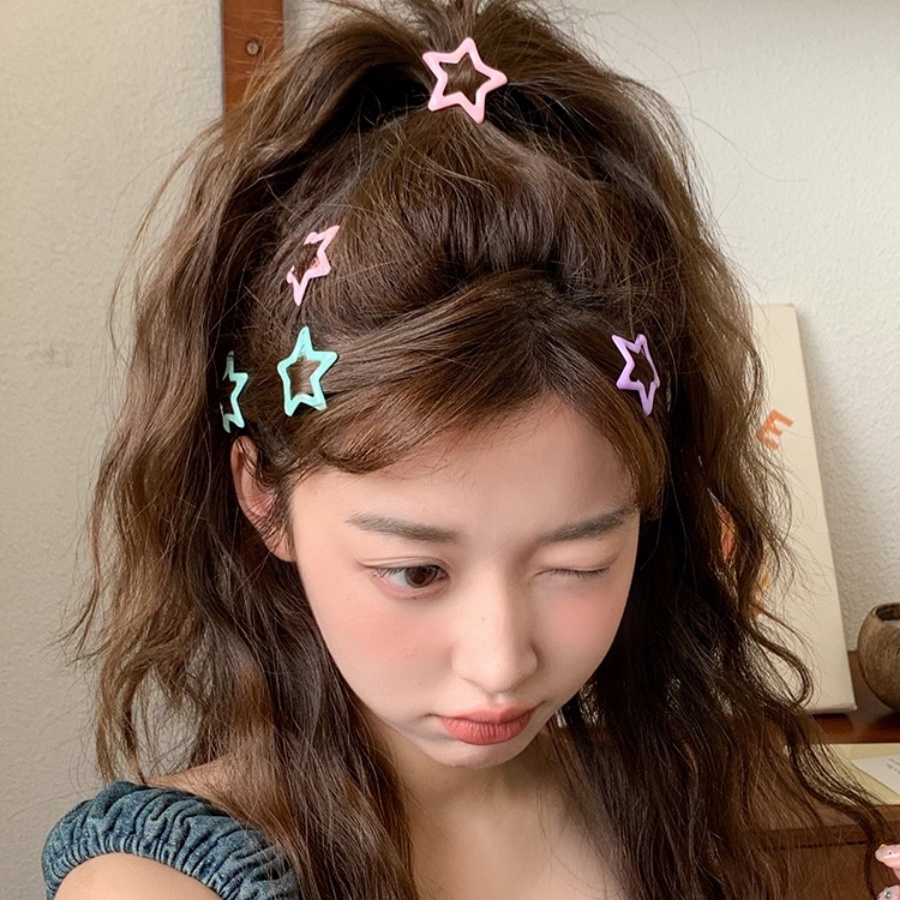 Kẹp Tóc Hình Ngôi Sao Năm Cánh Bằng Hợp Kim Dễ Thương Xinh Xắn