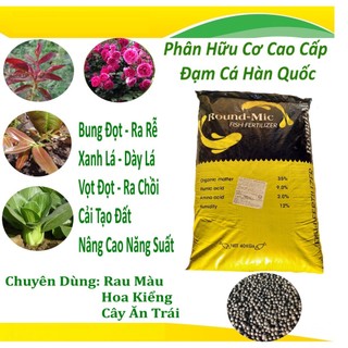 2kg phân hữu cơ đạm cá hàn quốc round mix - cung cấp hữu cơ , kích rễ