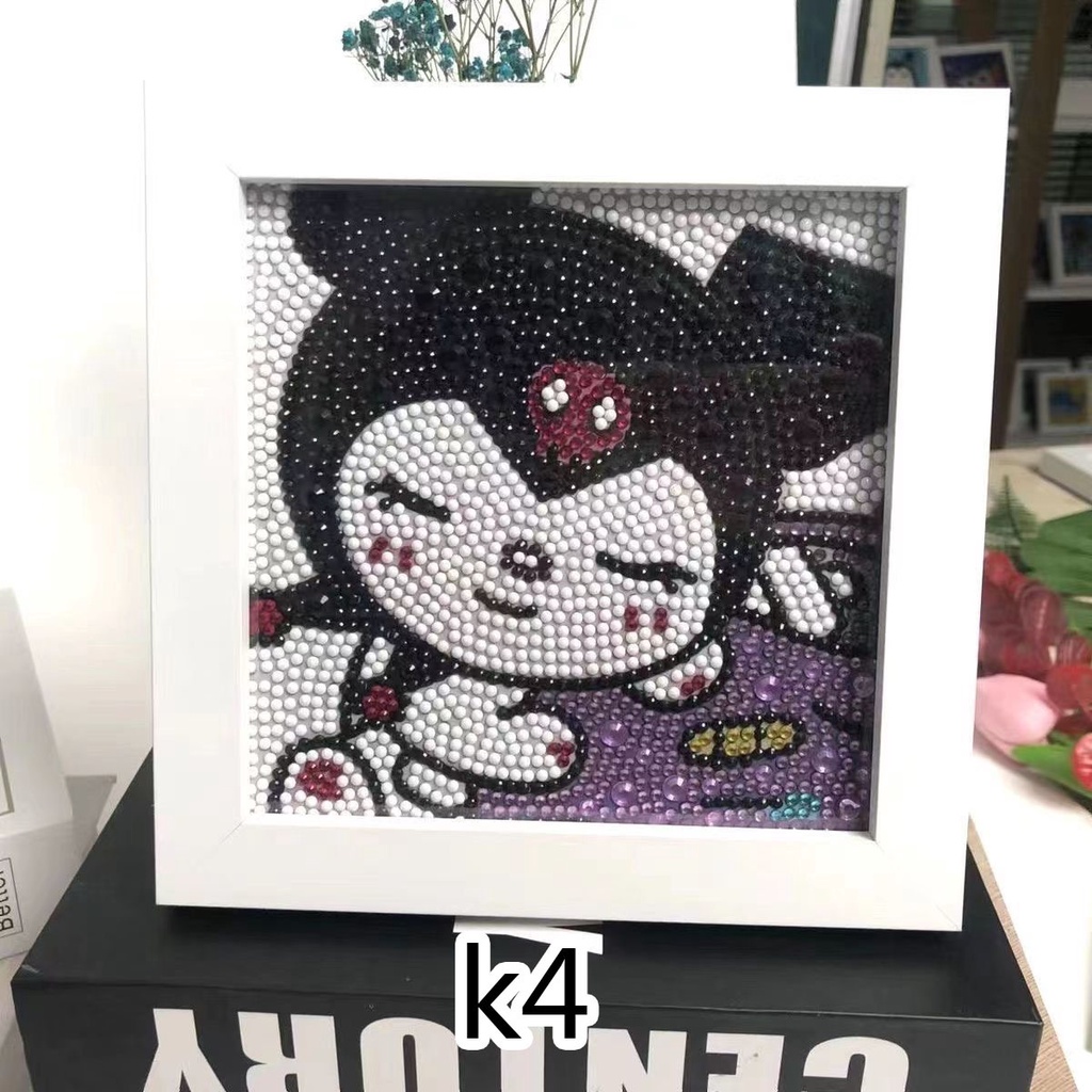 Bộ Tranh Đính Đá Tự Làm 18 * 18cm Hình Sanrio Cinnamoroll Kuromi