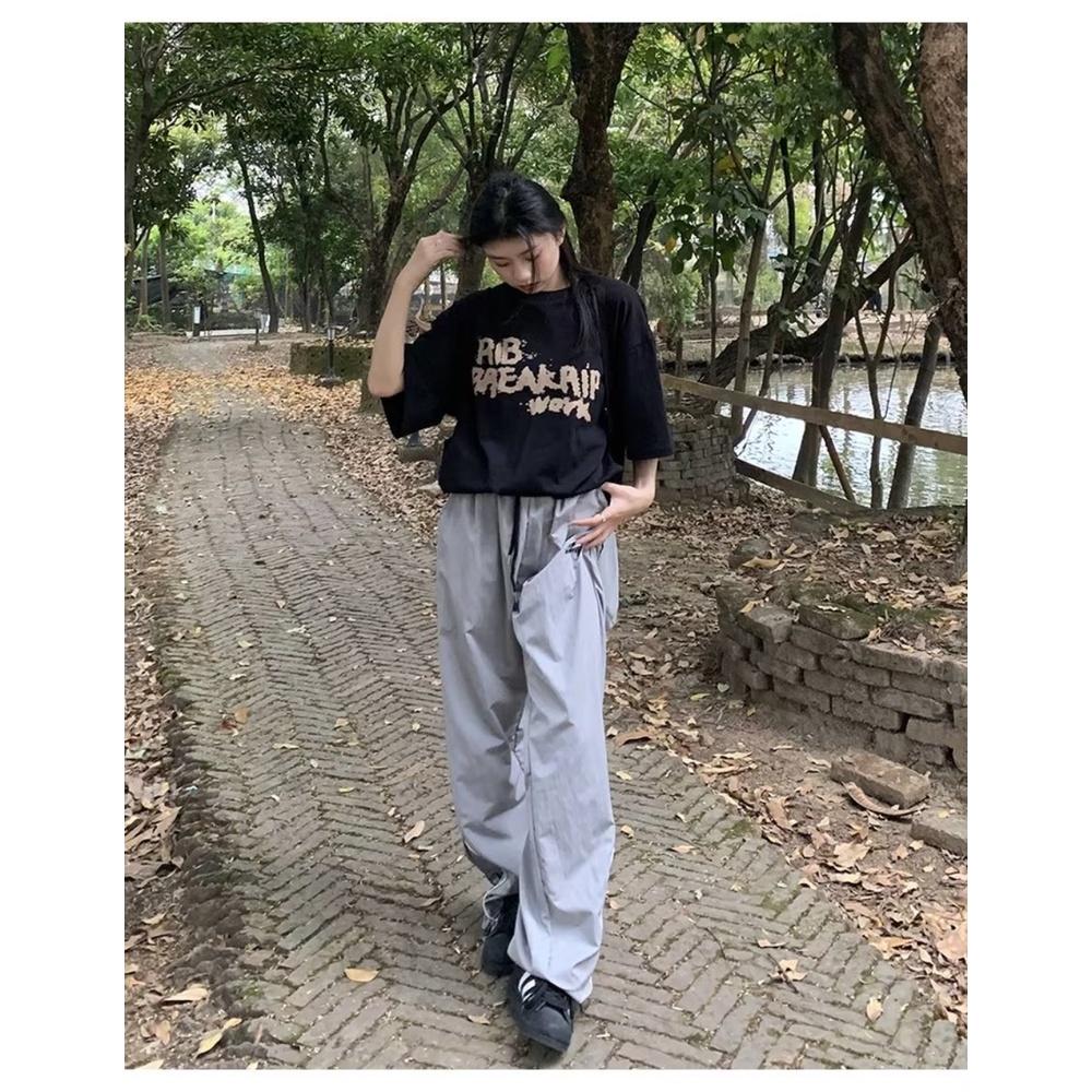 Quần Dài Thể Thao Dáng Suông Rộng Phong Cách Retro Nhật Bản Thời Trang Mùa Hè Cho Nam