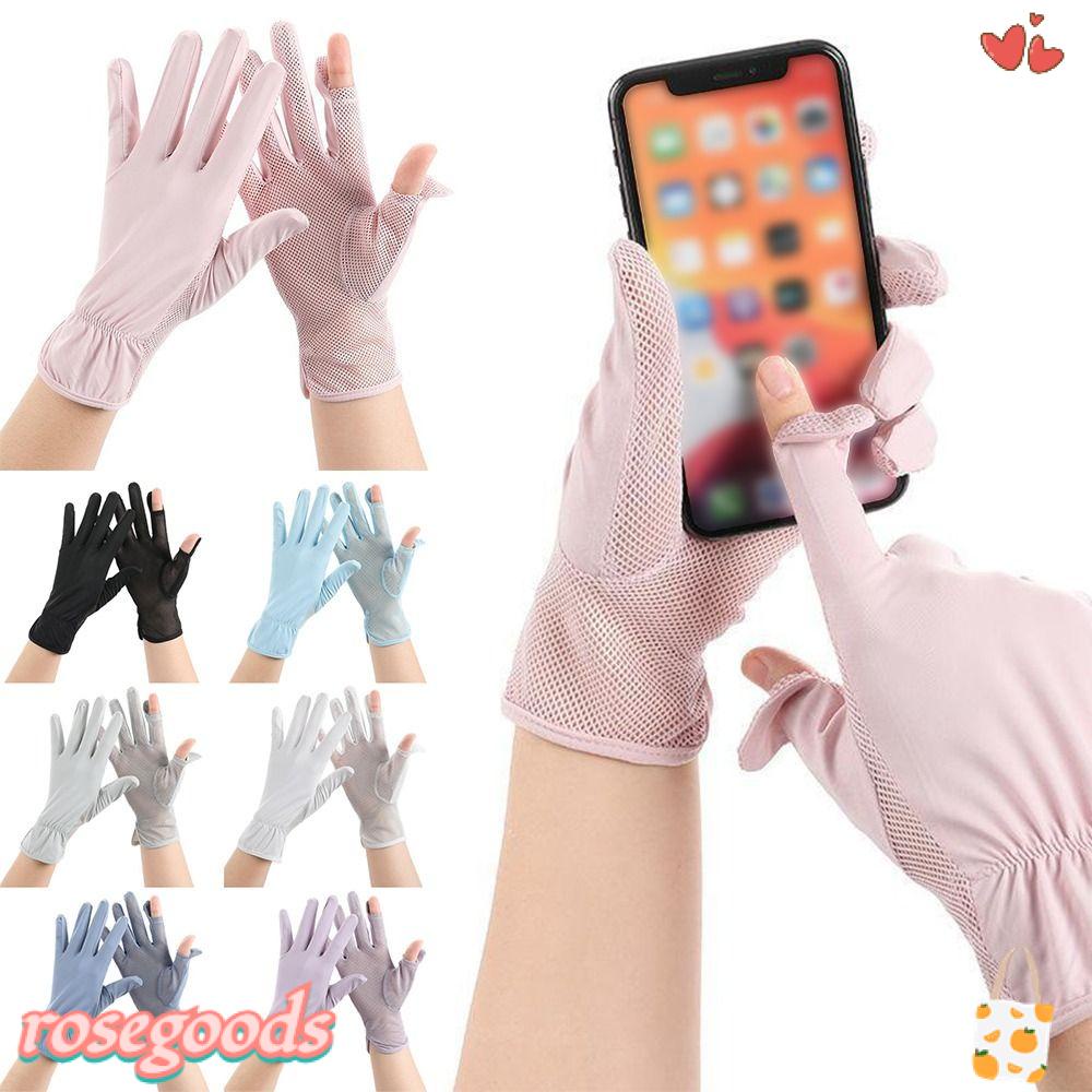 1 Đôi Găng Tay Chống Nắng Mỏng Dùng Màn Hình Cảm Ứng Thời Trang