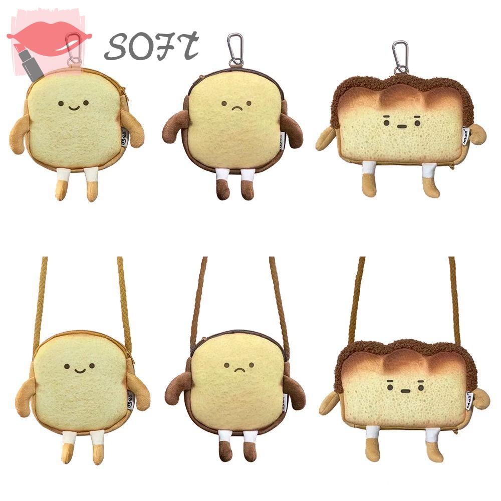 Ví Tote Mềm Hình Bánh Mì Nướng Hoạt Hình Dễ Thương Cá Tính