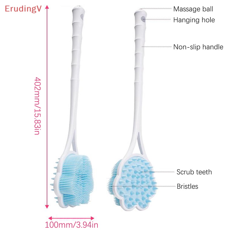 Bàn Chải Chà Lưng Hai Mặt Bằng Silicone Tiện Dụng Khi Tắm