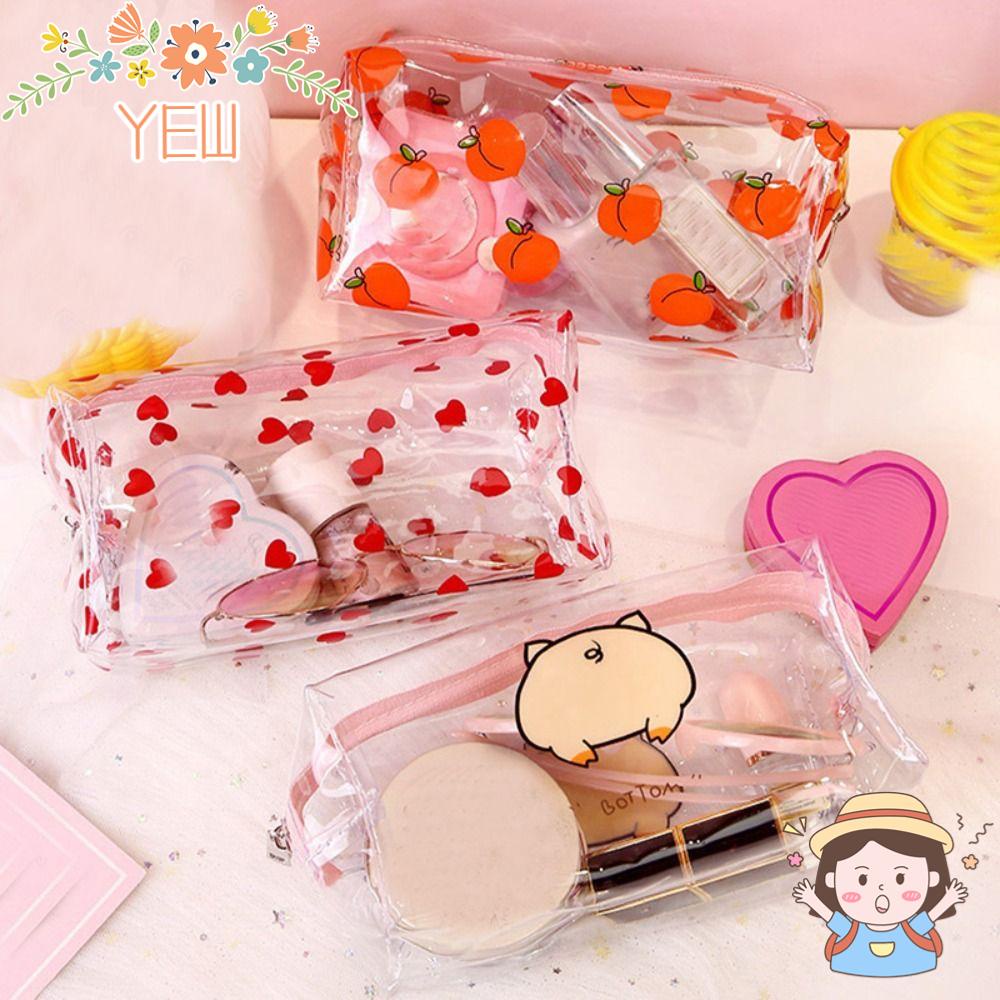 Túi Đựng Mỹ Phẩm Bằng PVC Sức Chứa Lớn Có Khóa Kéo Tiện Dụng Cho Nữ