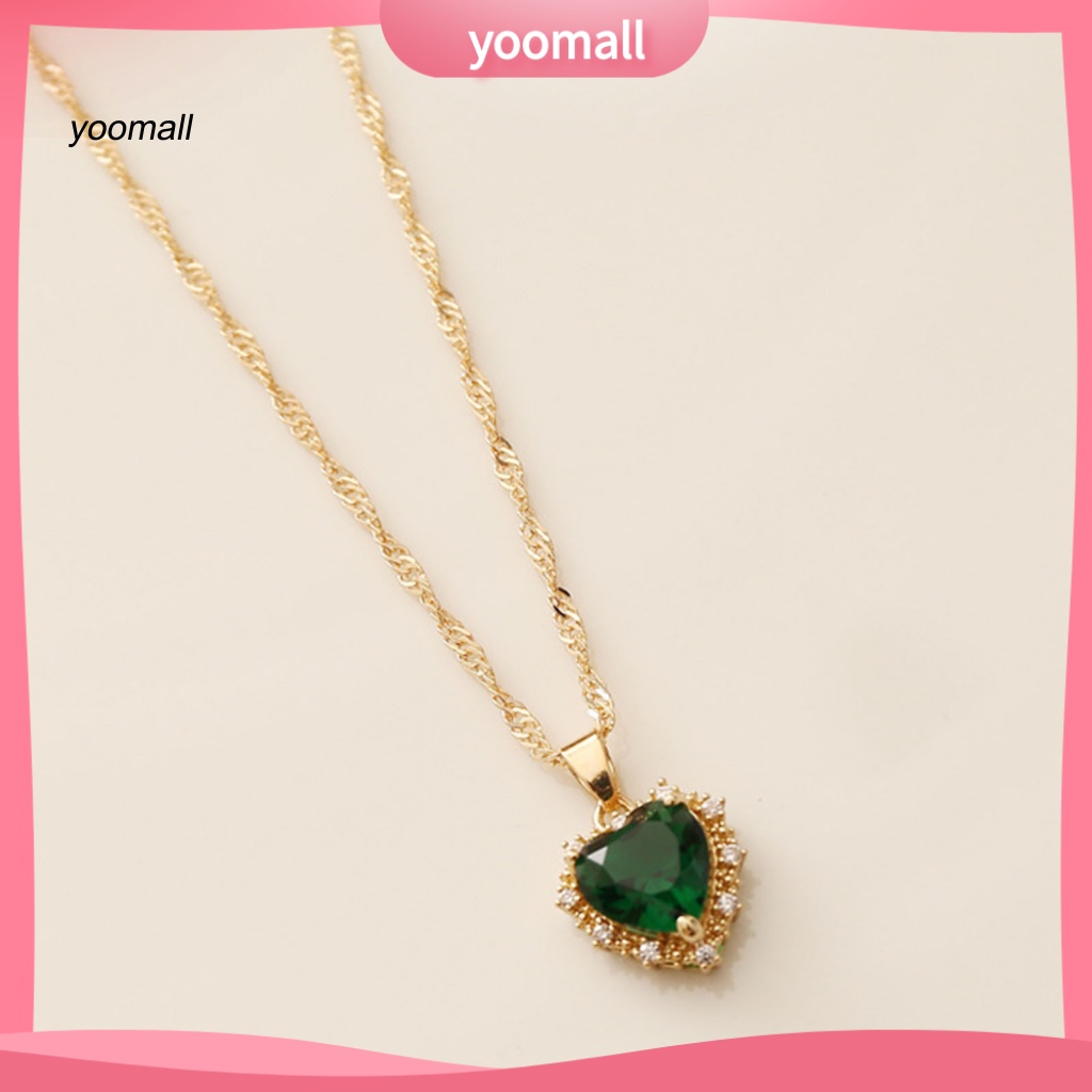 Vòng cổ Mặt Trái Tim Nhỏ Đính Đá Sáng Tạo Cho Nữ