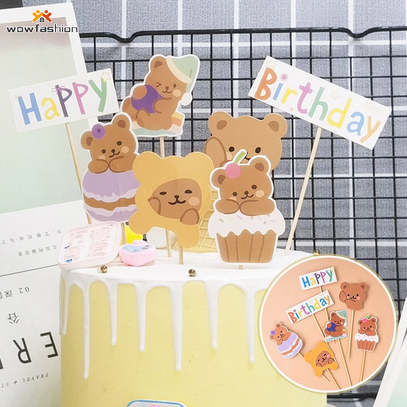 Topper Cắm Trang Trí Bánh Kem Hình Các Con Vật Đáng Yêu