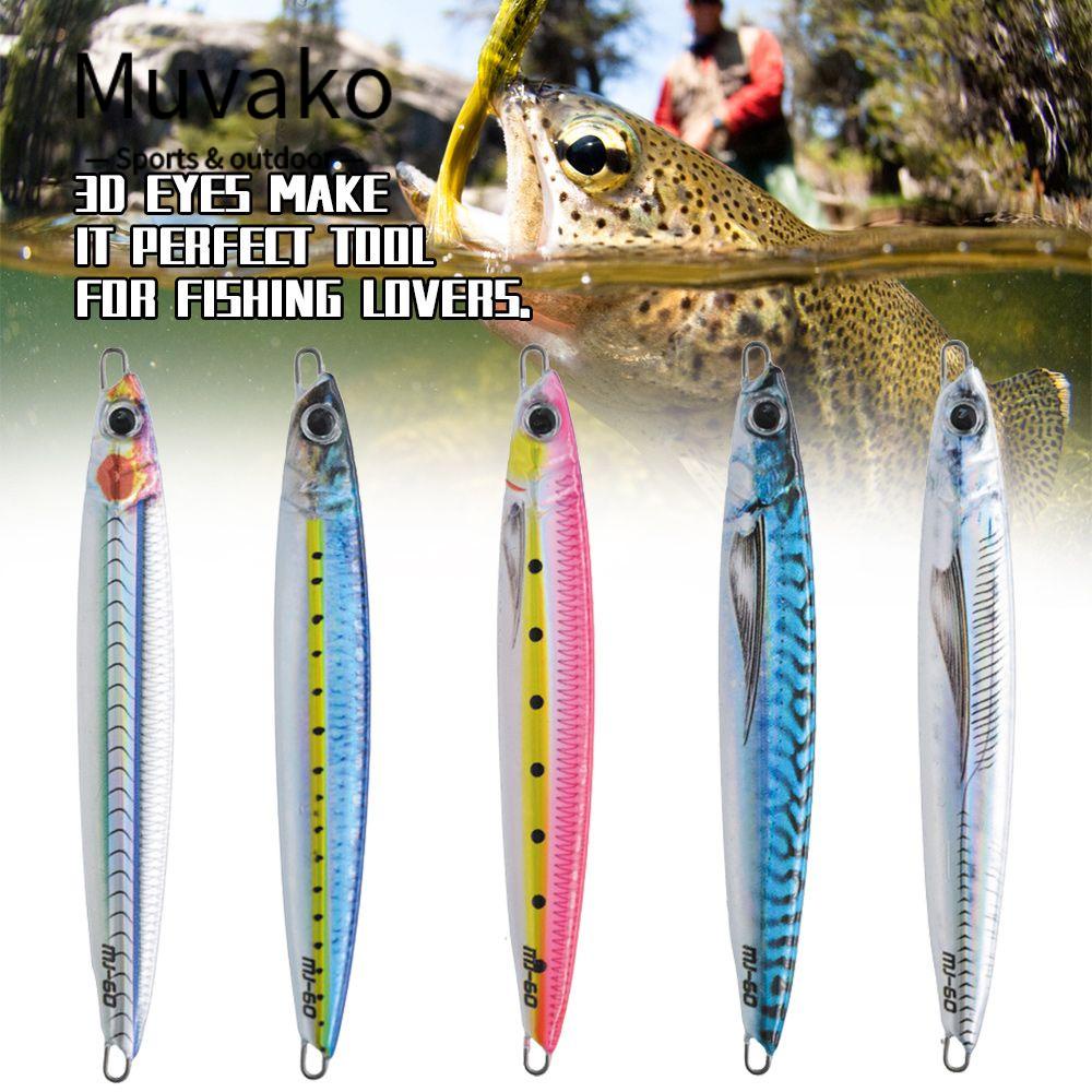 MUVAKO Mồi Câu Cá Bằng Kim Loại Nhiều Màu Sắc 60g 115mm