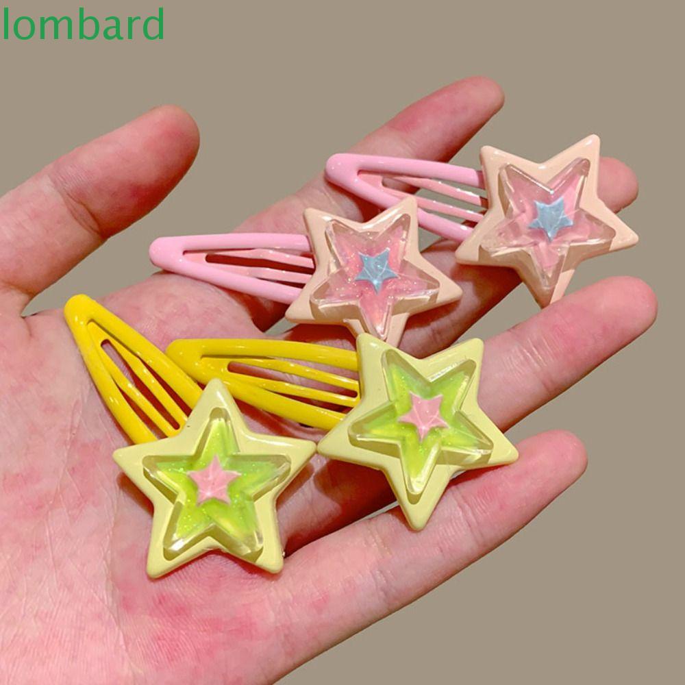 Bộ 2 Kẹp Tóc Hình Ngôi Sao Năm Cánh Bằng Nhựa Resin Y2k Nhiều Màu Sắc Phong Cách Harajuku Hàn Quốc Thời Trang Cho Nữ