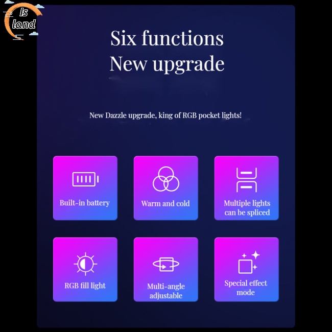 Đèn Rgb Mini Cầm Tay Có Kẹp Gắn Điện Thoại Di Động Hỗ Trợ Chụp Ảnh Selfie
