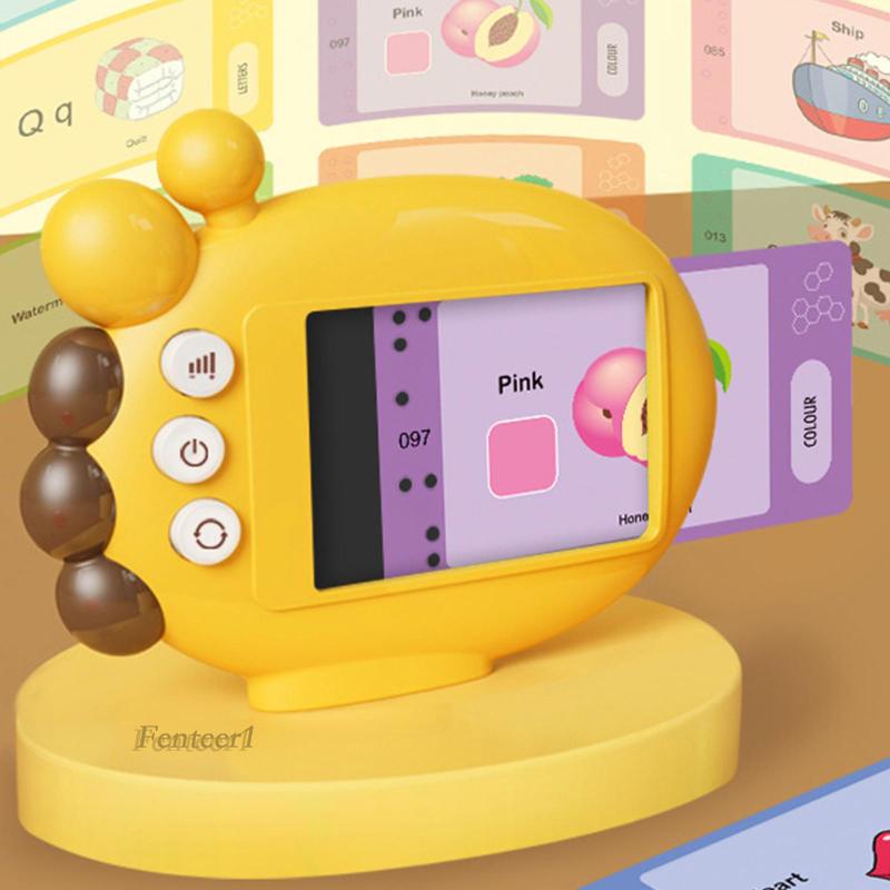 [Fenteer1] Thẻ Đọc Sách Có Đèn Flash Dành Cho Trẻ Mẫu Giáo 4-6 Tuổi