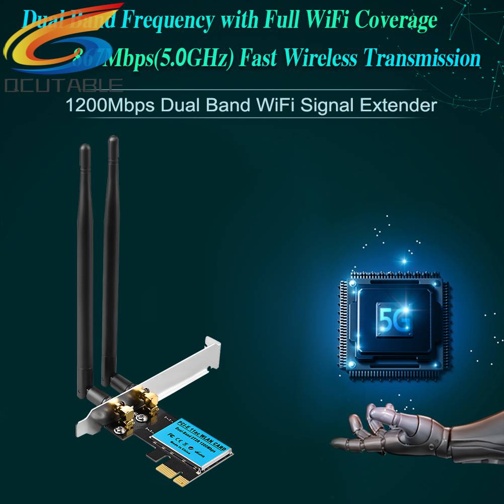 Thẻ Mạng Không Dây 2.4G / 5GHz 1200Mbps