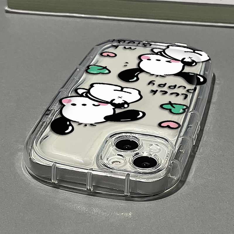 Ốp Điện Thoại Silicone Mềm Trong Suốt Chống Sốc In Hình Chú Cún Cho IPhone 14 13 12 11 Pro Max XS X XR 8 + 7 Plus