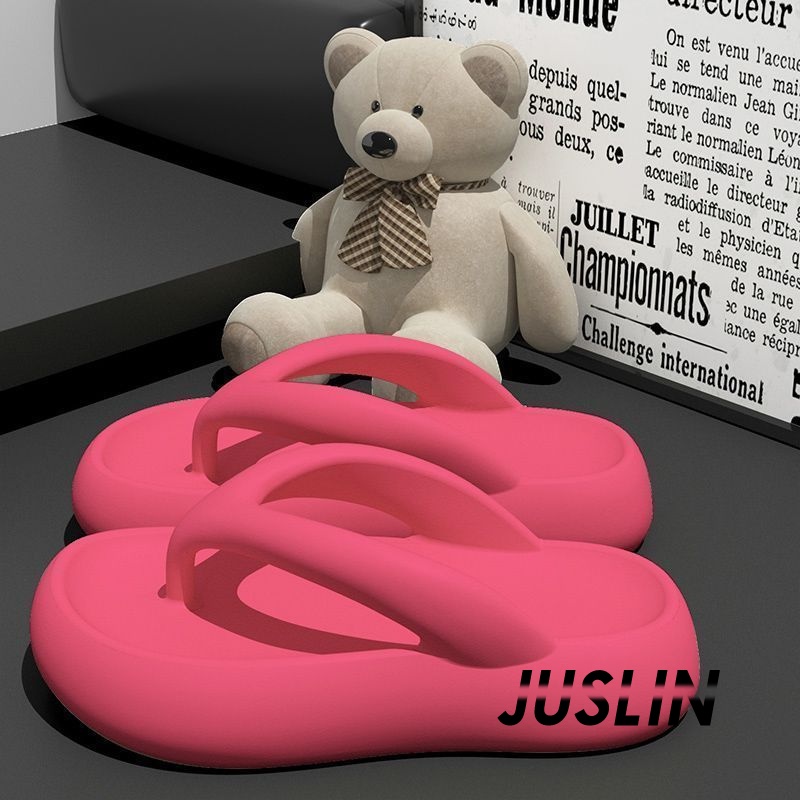 JUSLIN dép dép nữ sandal nữ dép bánh mì nữ dép bánh mì nữ 2023 NEW 062109