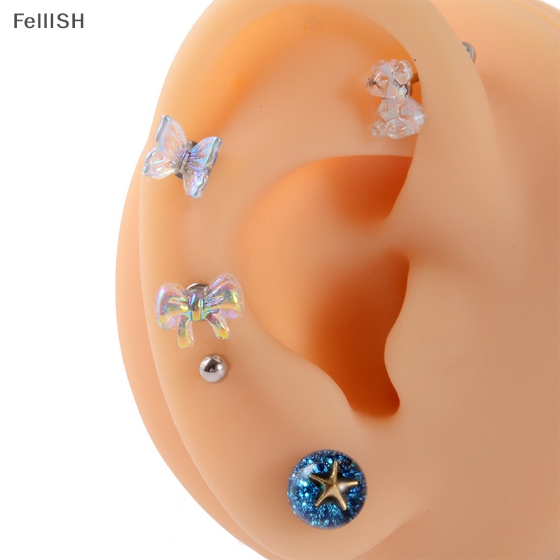 1 Đôi Bông Tai Hình Nơ Bướm / Gấu Thời Trang 439br