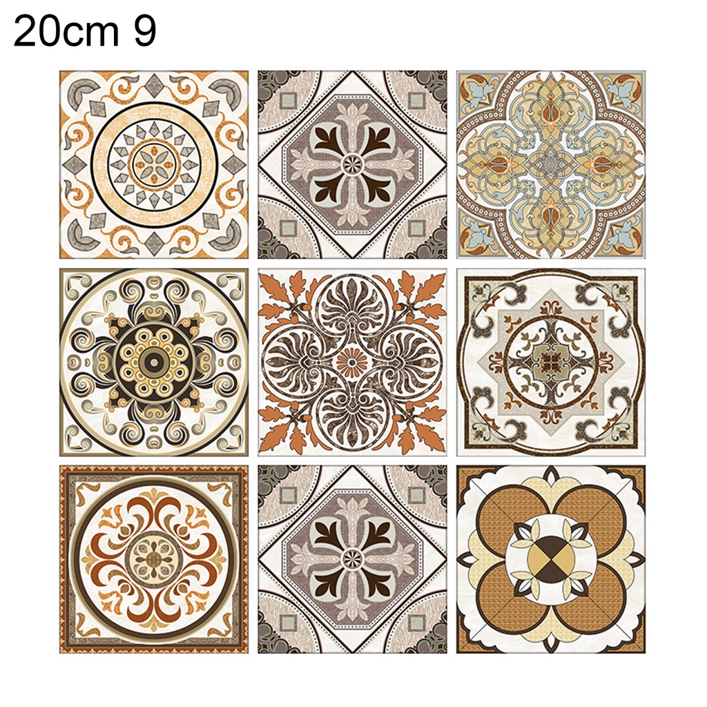 Bộ 10 Miếng Dán Tường Bằng PVC Chống Ẩm Chống Trượt Trang Trí Nội Thất DIY