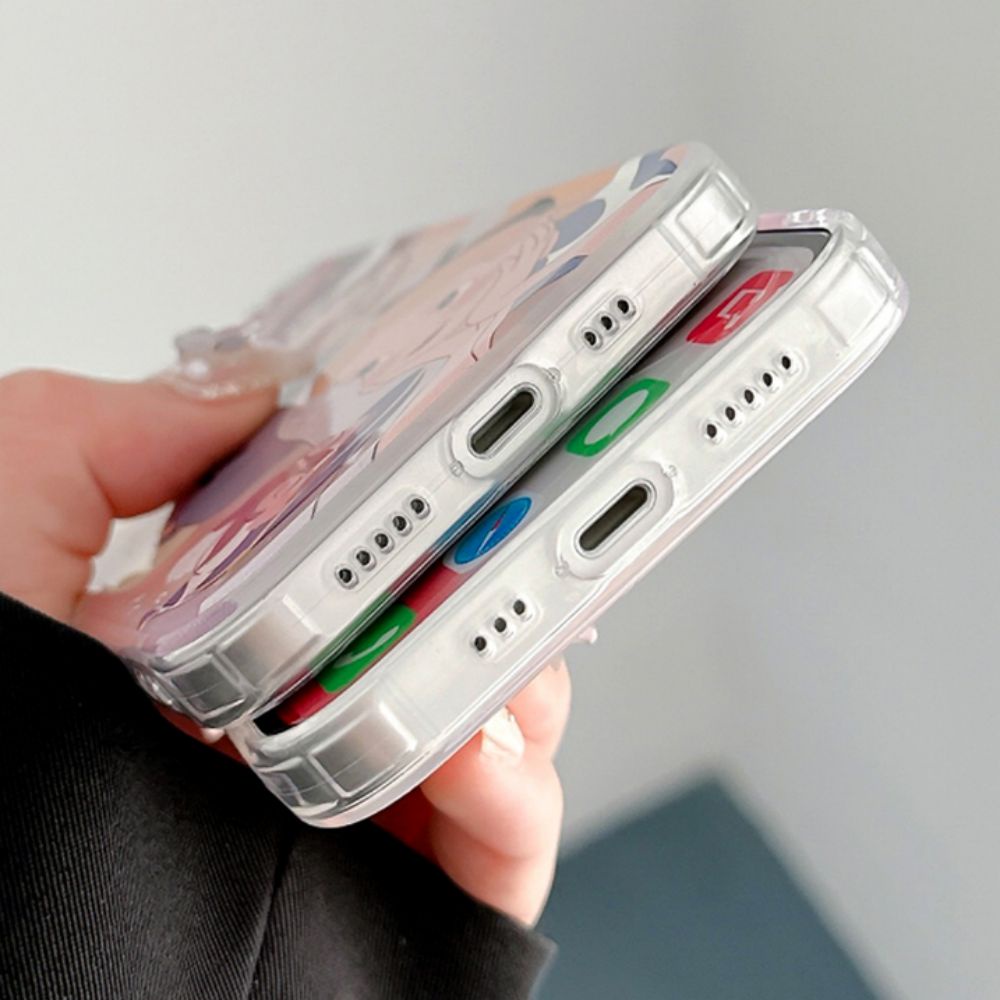 Ốp Điện Thoại TPU Mềm Chống Sốc Chống Bụi Đính Kim Cương Nhiều Màu Dễ Thương Cho IPhone 14 13 12 11 Pro Max X XR 8 7 Plus