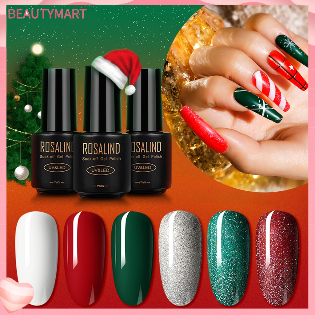 Set 6 Lọ Gel Sơn Móng Tay 7ml Chủ Đề Giáng Sinh