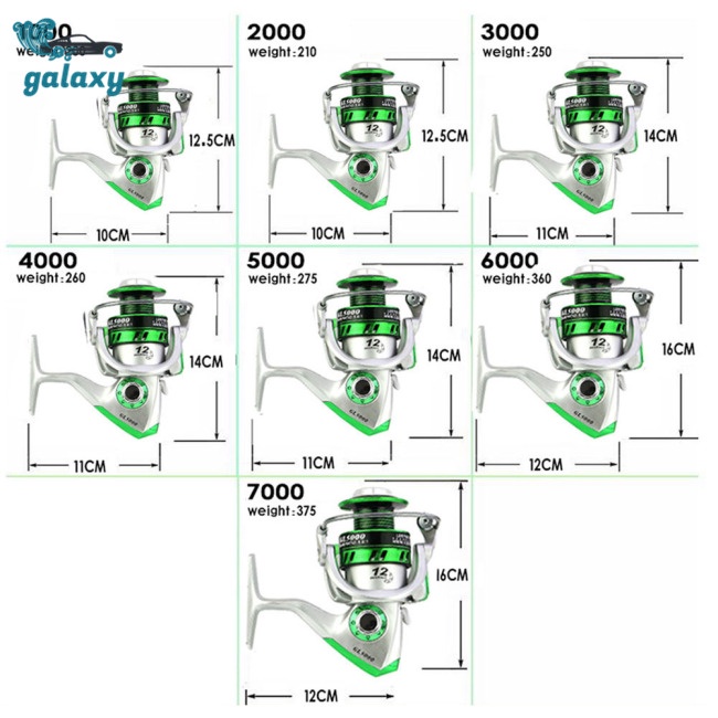 Máy Câu Cá galaxy Gl1000-7000 13bb 5.5: 1 Chất Lượng Cao