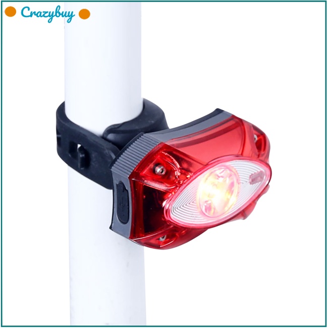 Cr Đèn Cảnh Báo An Toàn 3W Sạc Usb Chống Nước Độ Sáng Cao Gắn Đuôi Xe Đạp