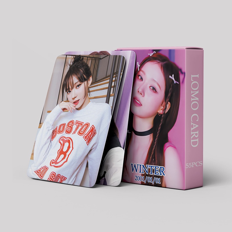 Aespa winter LOMO Card Set 55 Tấm Thẻ Ảnh Hình Nhóm Nhạc KPOP