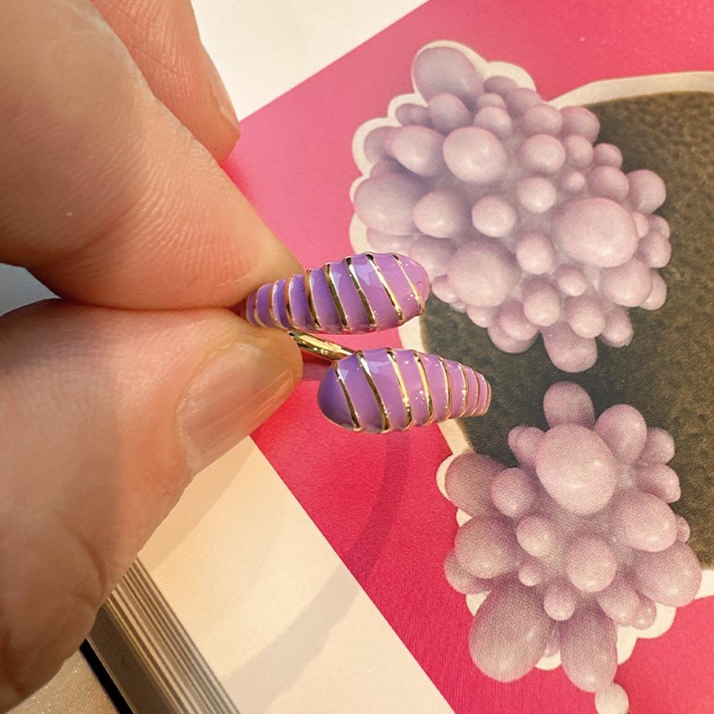 Nhẫn Resin Resin Màu Kẹo Ngọt Gợn Sóng Nhiều Màu Sắc Thời Trang Phong Cách Hàn Quốc Dành Cho Đám Cưới