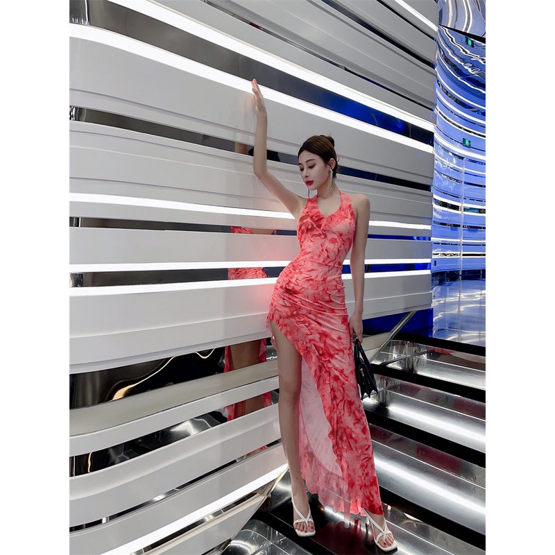 Đầm Hai Dây In Họa Tiết Phong Cách Âu Mỹ Thời Trang Mùa Hè Mới Cho Nữ