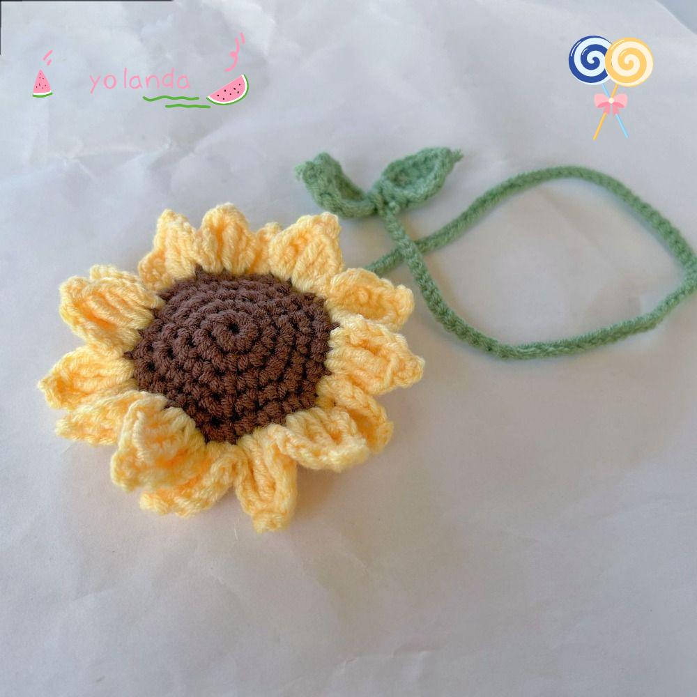 Bộ 2 Kẹp Sách Dệt Kim Thủ Công Hình Hoa Hướng Dương