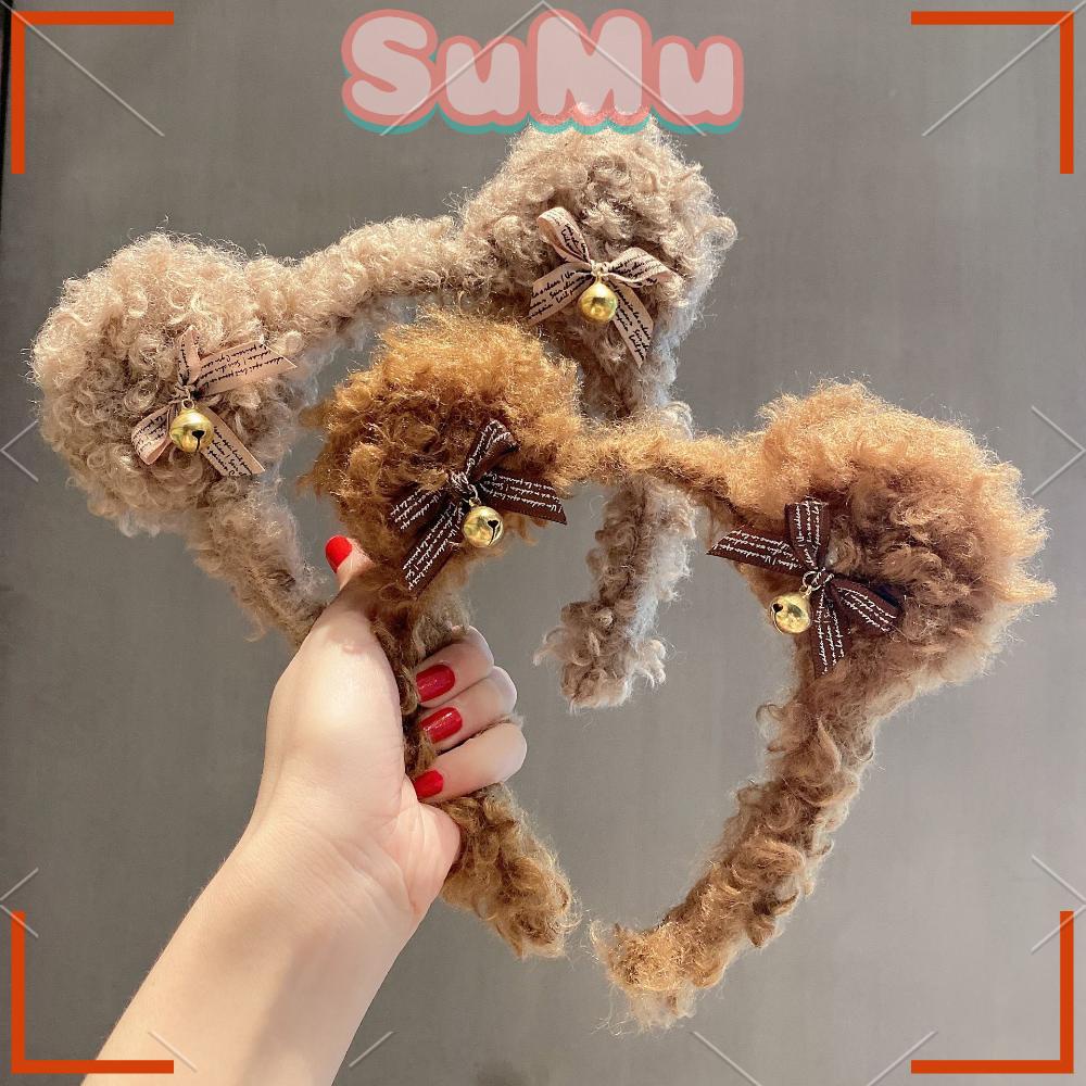 SUMU Băng Đô Cài Tóc Bằng Lông Nhung Dễ Thương Xinh Xắn