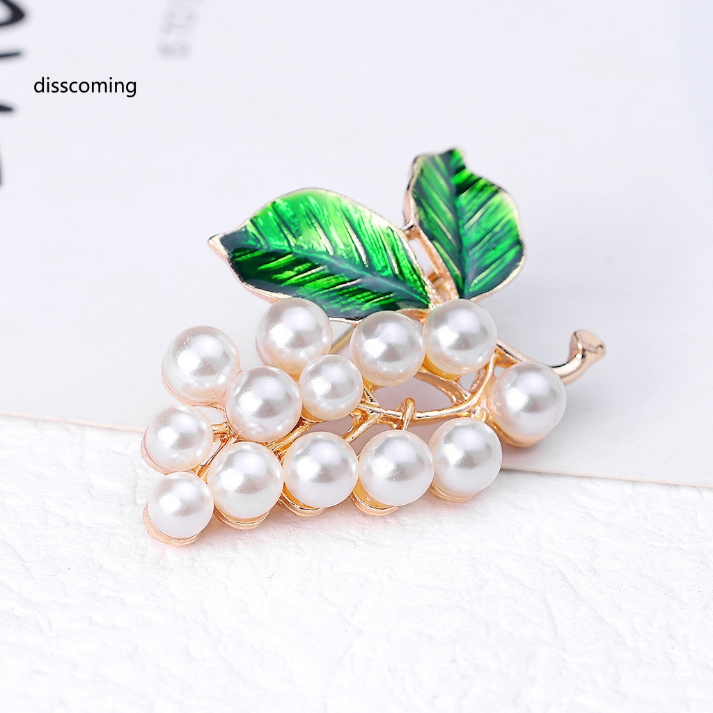 Đầm Nữ Kiểu Dáng Dễ Thương Xinh Xắn Hợp Thời Trang| Ghim Cài Áo Hình Chùm Nho Đính Ngọc Trai Nhân Tạo