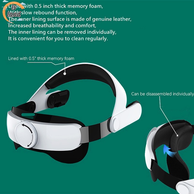 Dây Đeo Đầu Cân Bằng Thoải Mái Có Thể Điều Chỉnh Thay Thế Cho Kính Thực Tế Ảo Oculus Quest2 Vr